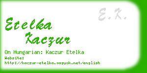 etelka kaczur business card